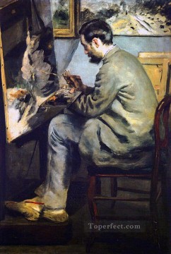 portrait of jean frederic bazille Pierre Auguste Renoir Oil Paintings